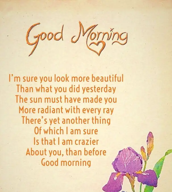 51+ Good Morning Poems For Wife To Make Her Smile